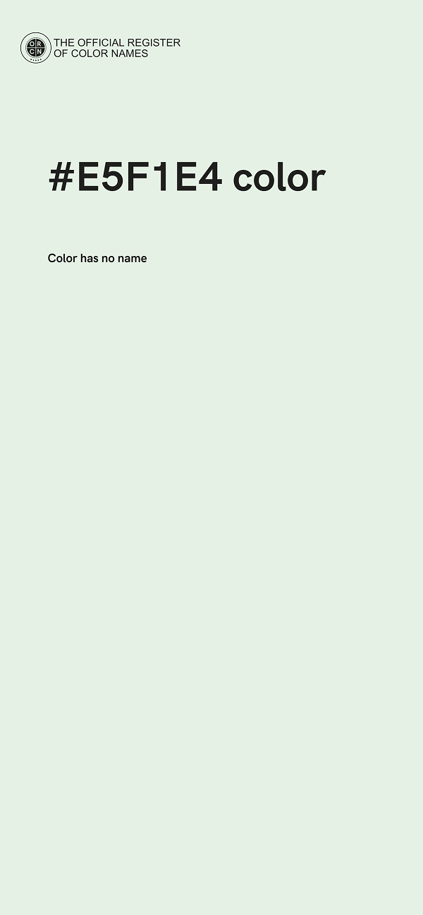 #E5F1E4 color image