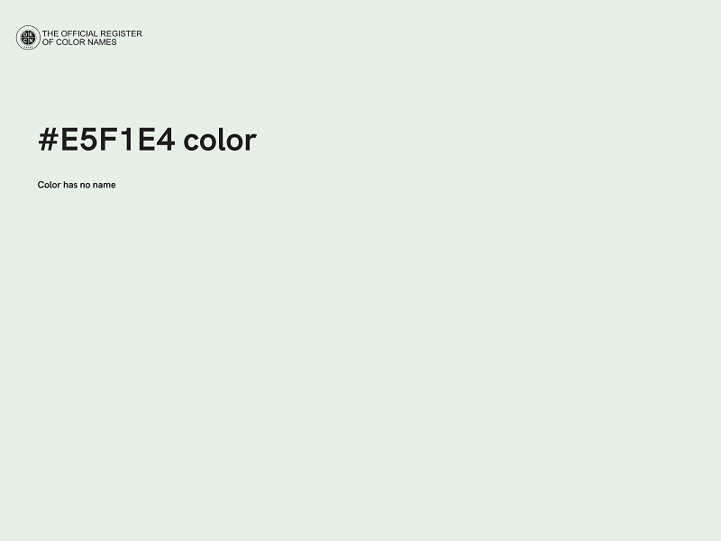 #E5F1E4 color image
