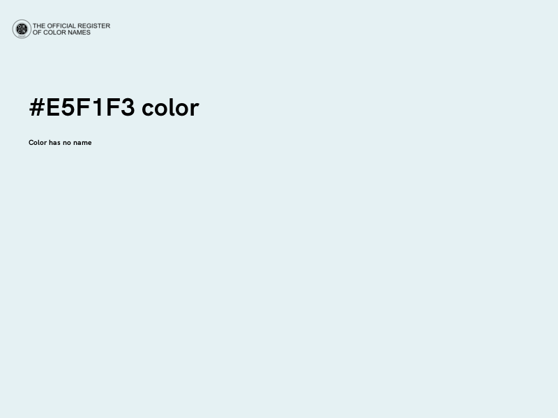 #E5F1F3 color image