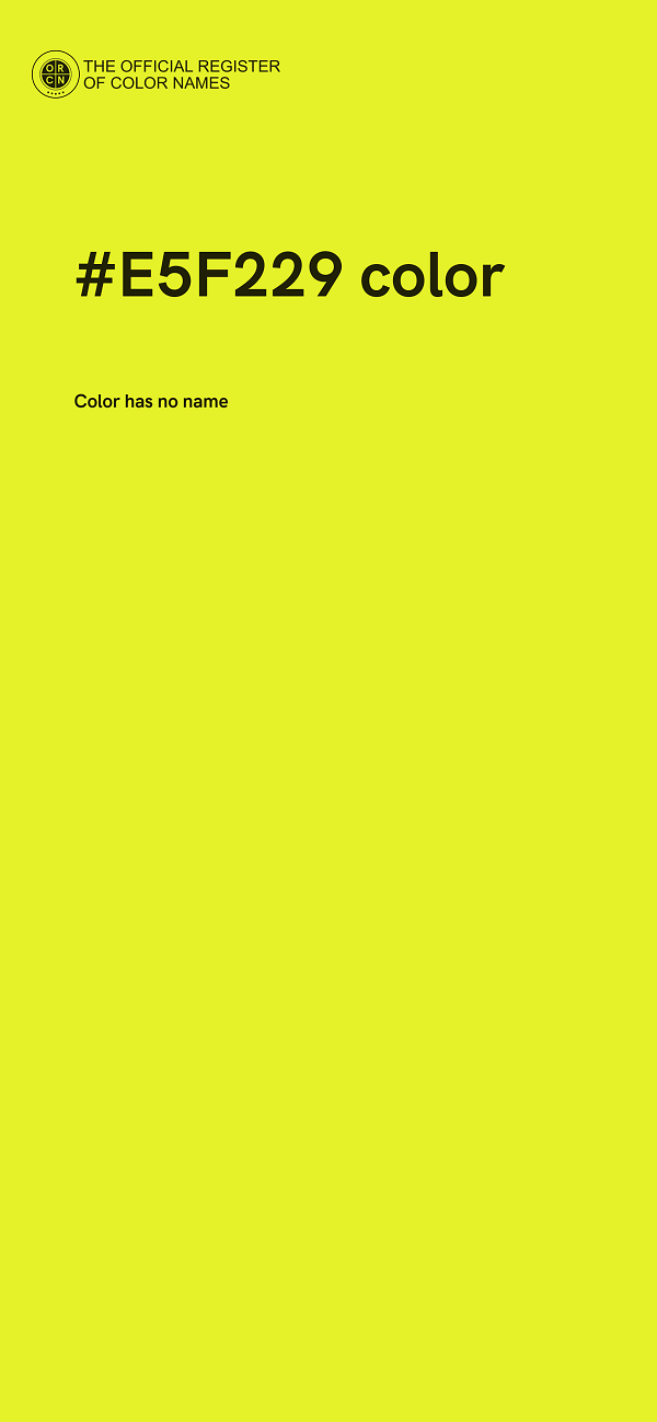 #E5F229 color image