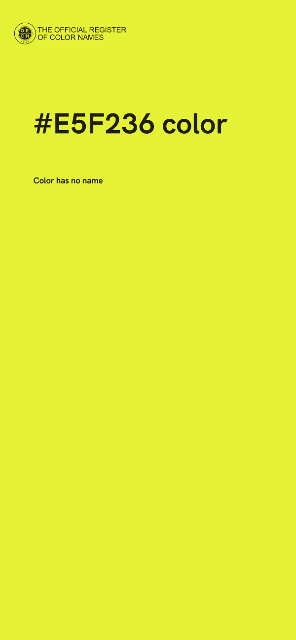 #E5F236 color image