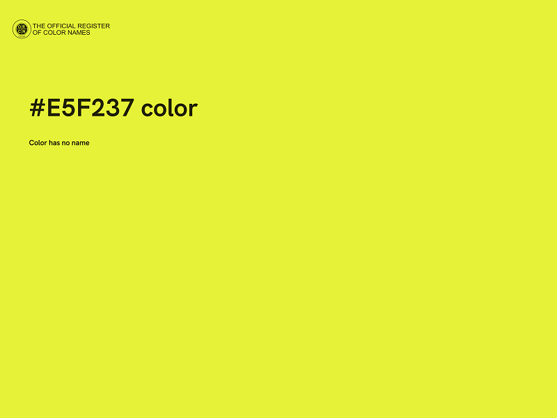 #E5F237 color image