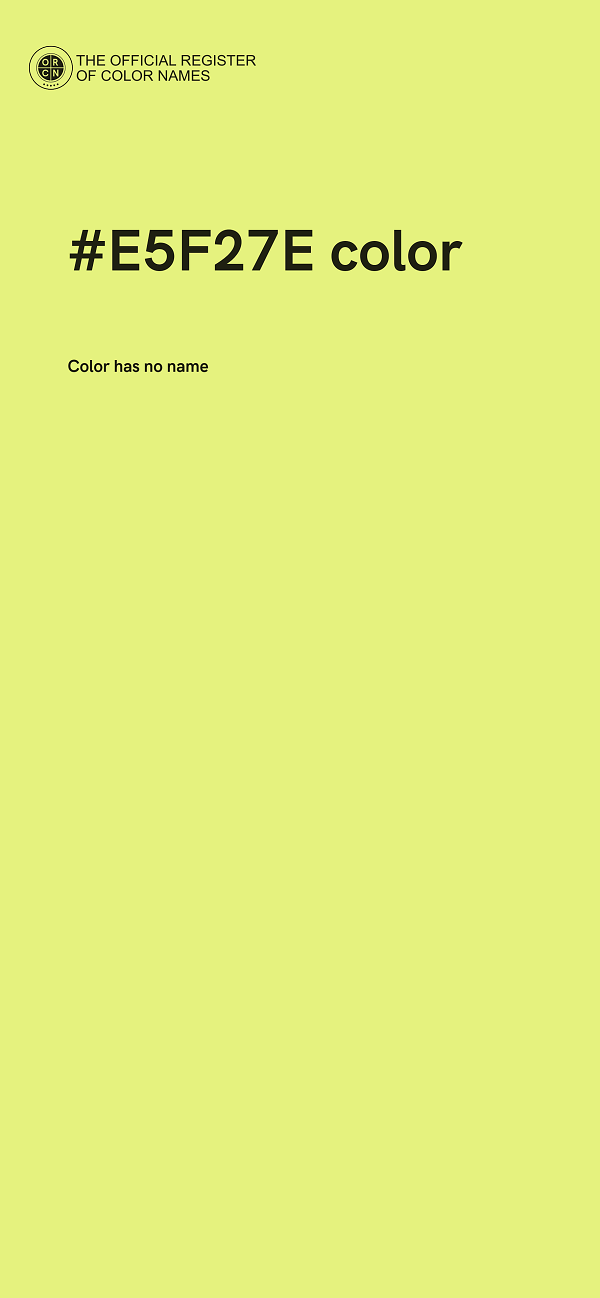 #E5F27E color image