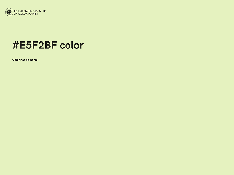 #E5F2BF color image