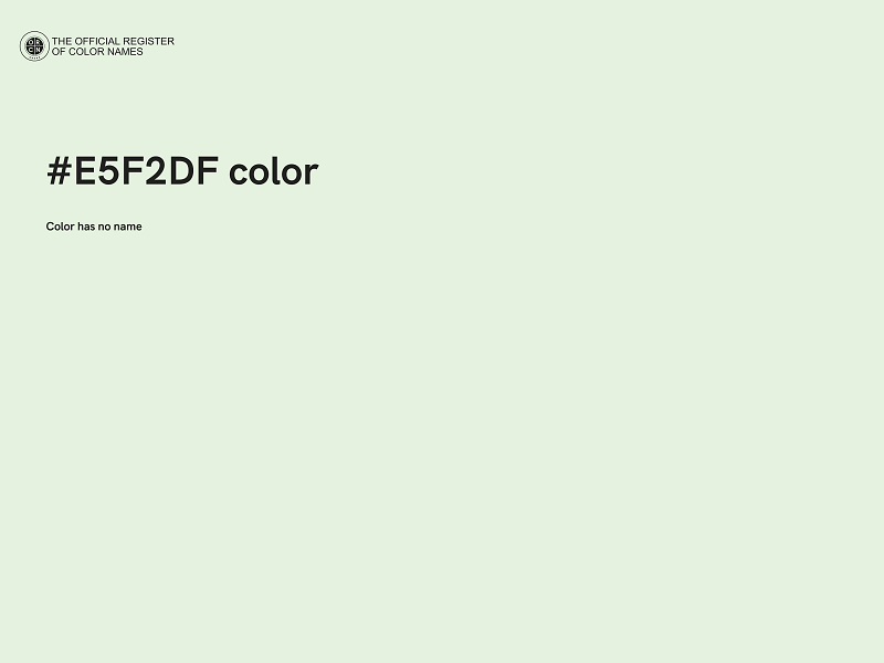 #E5F2DF color image