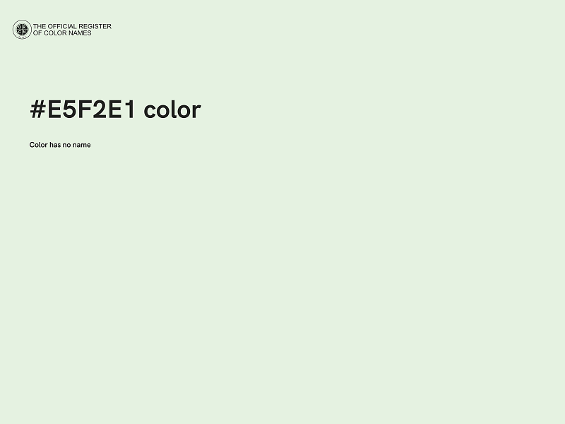 #E5F2E1 color image