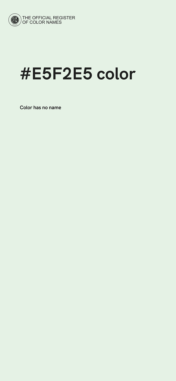 #E5F2E5 color image