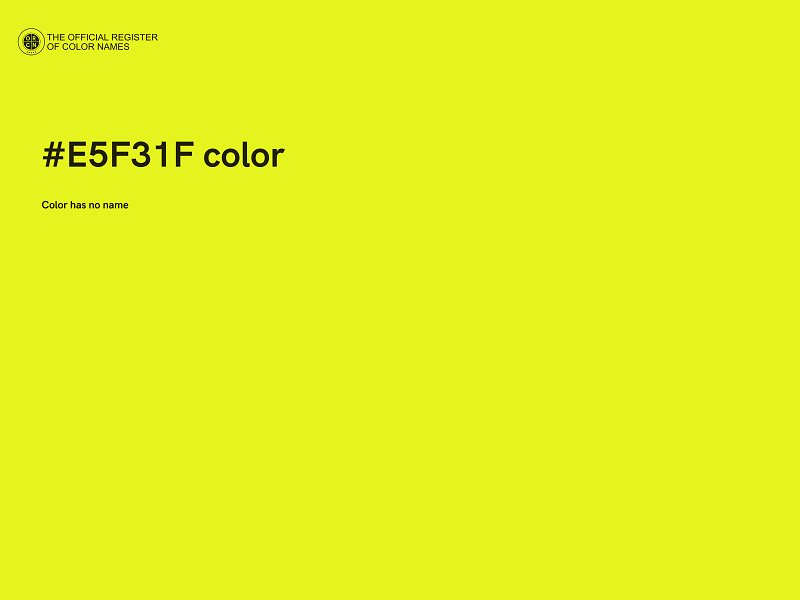 #E5F31F color image