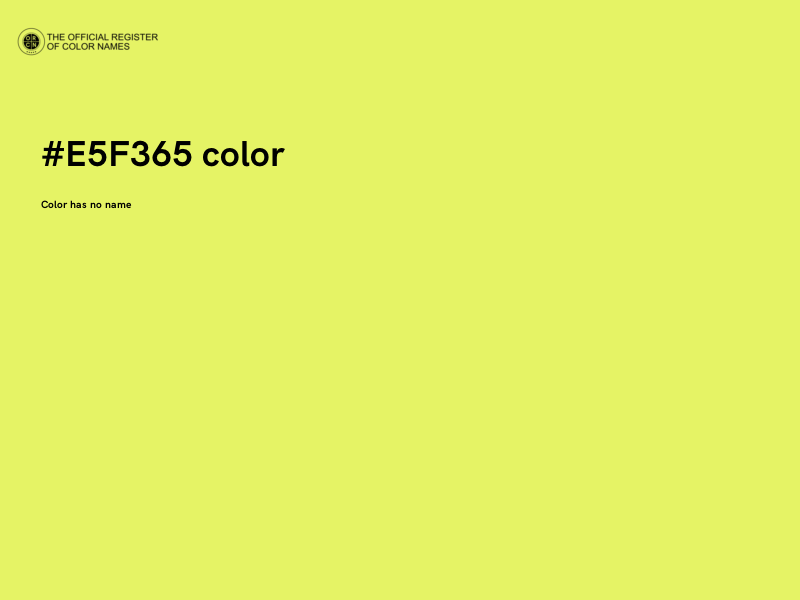 #E5F365 color image