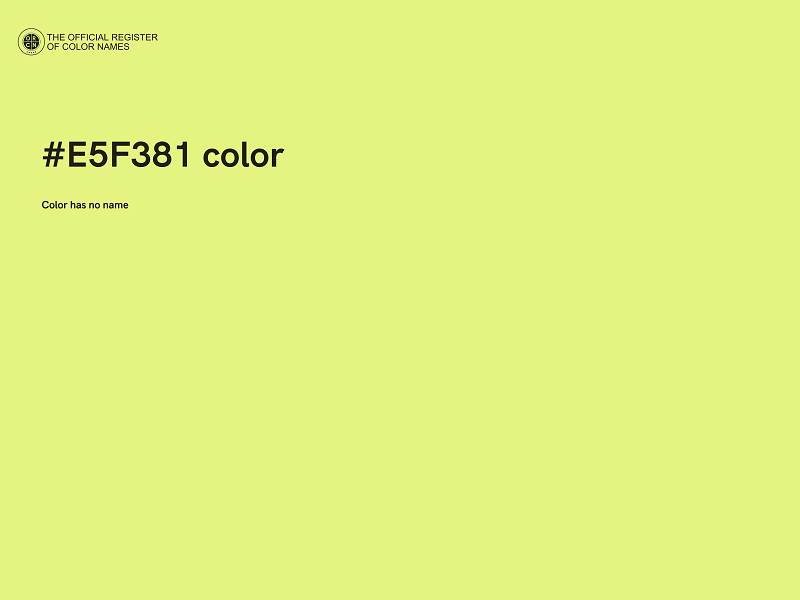 #E5F381 color image