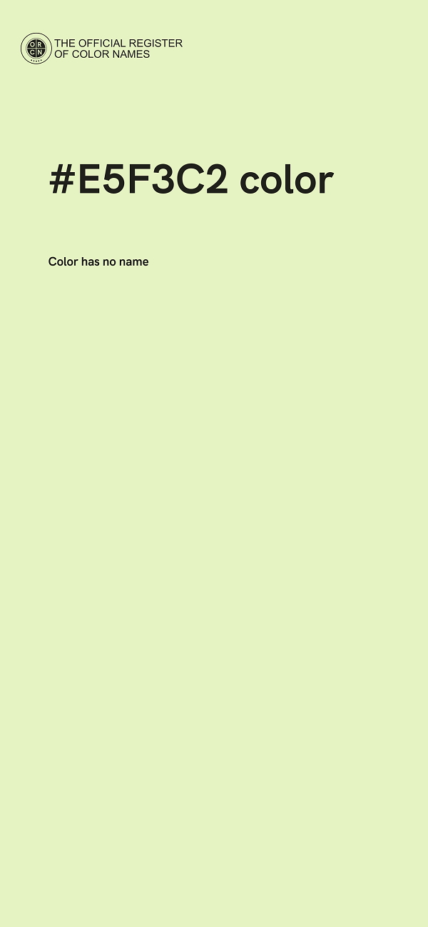#E5F3C2 color image