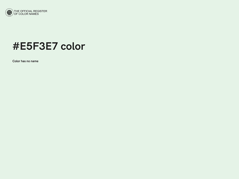 #E5F3E7 color image