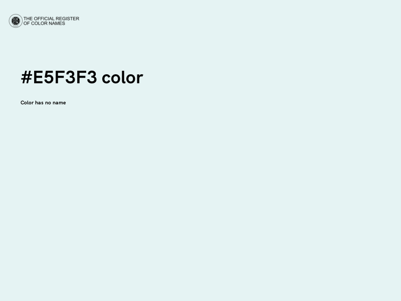 #E5F3F3 color image