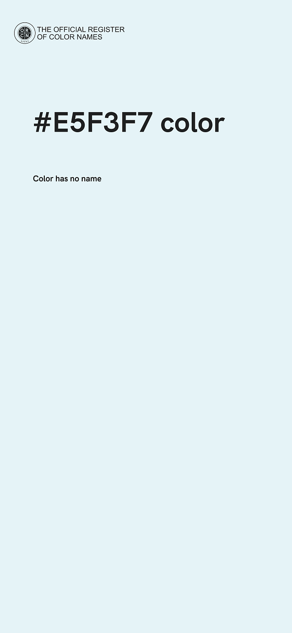 #E5F3F7 color image