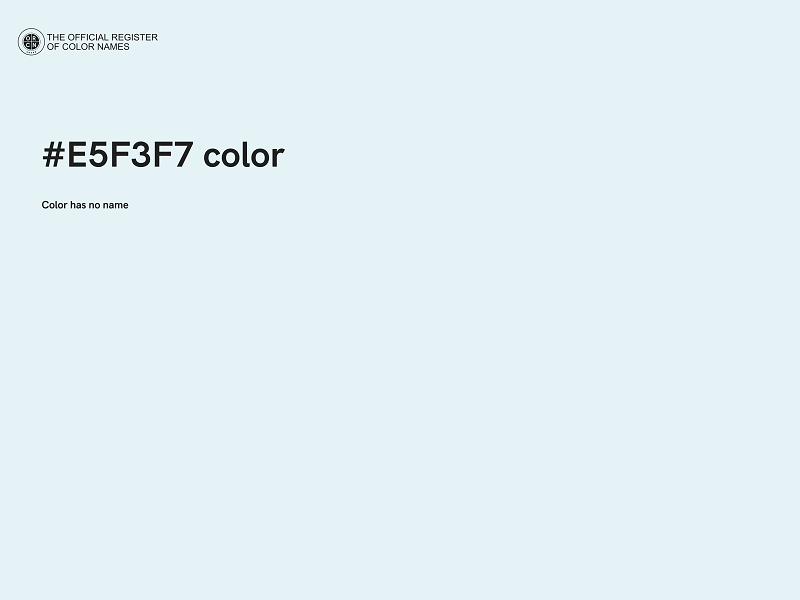 #E5F3F7 color image