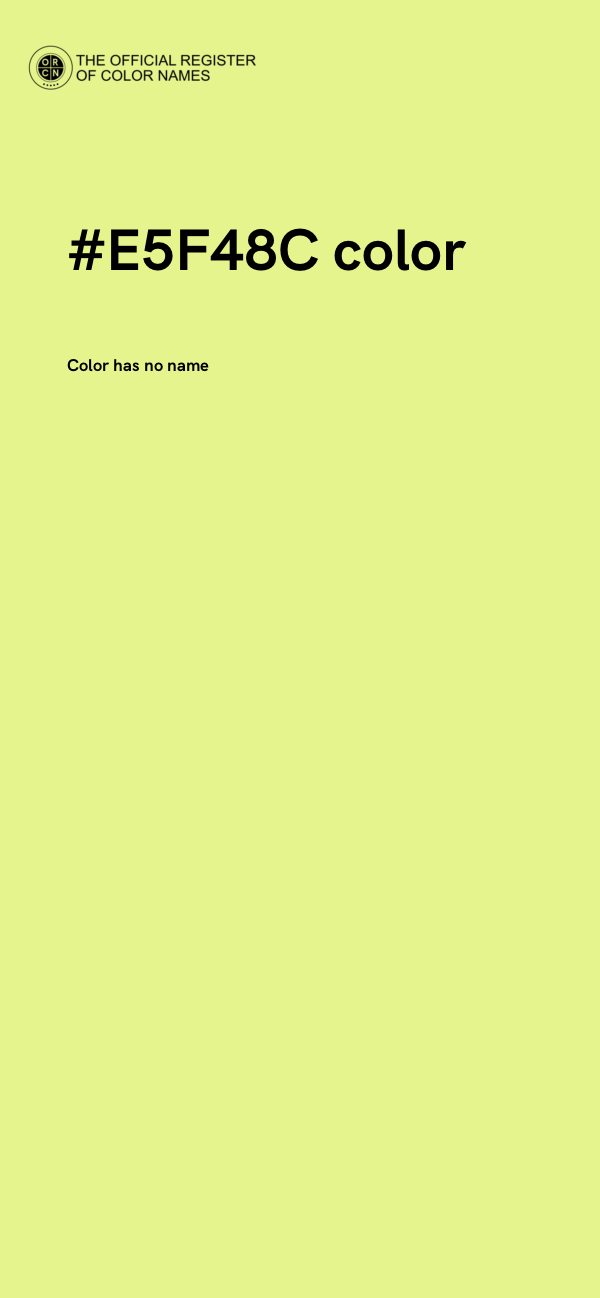#E5F48C color image