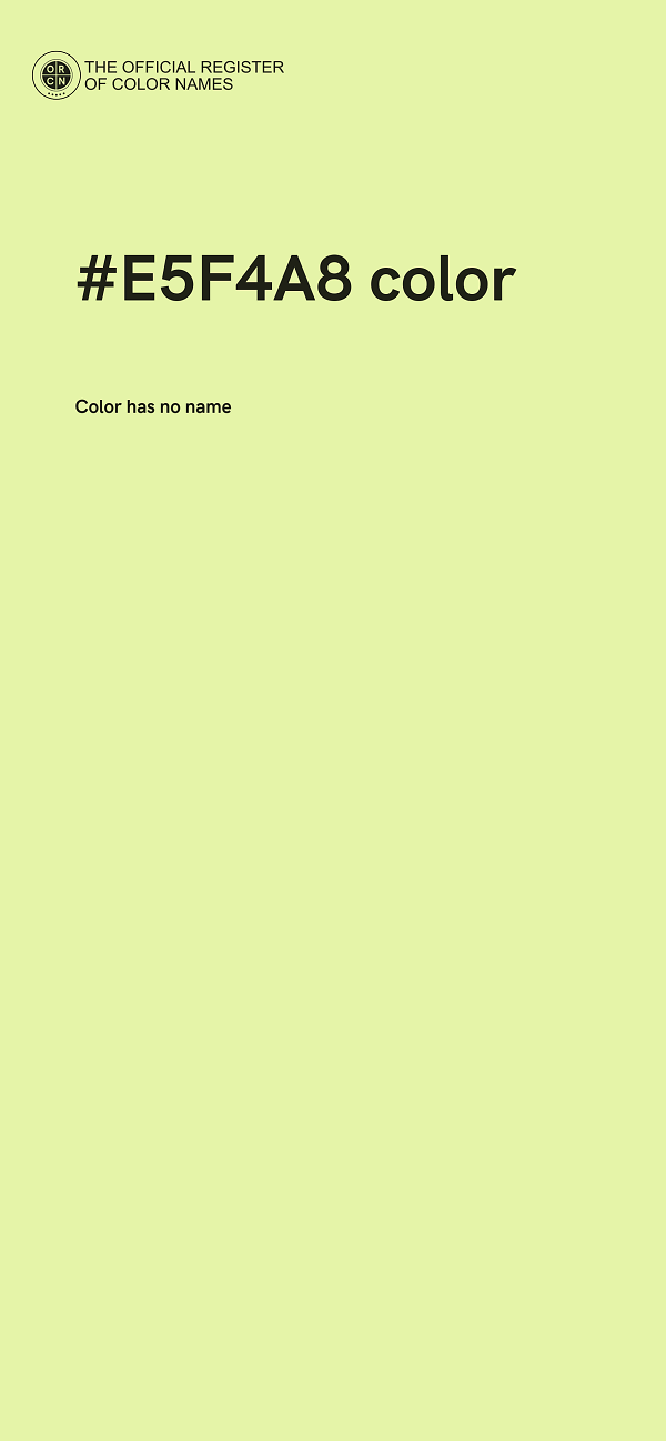 #E5F4A8 color image