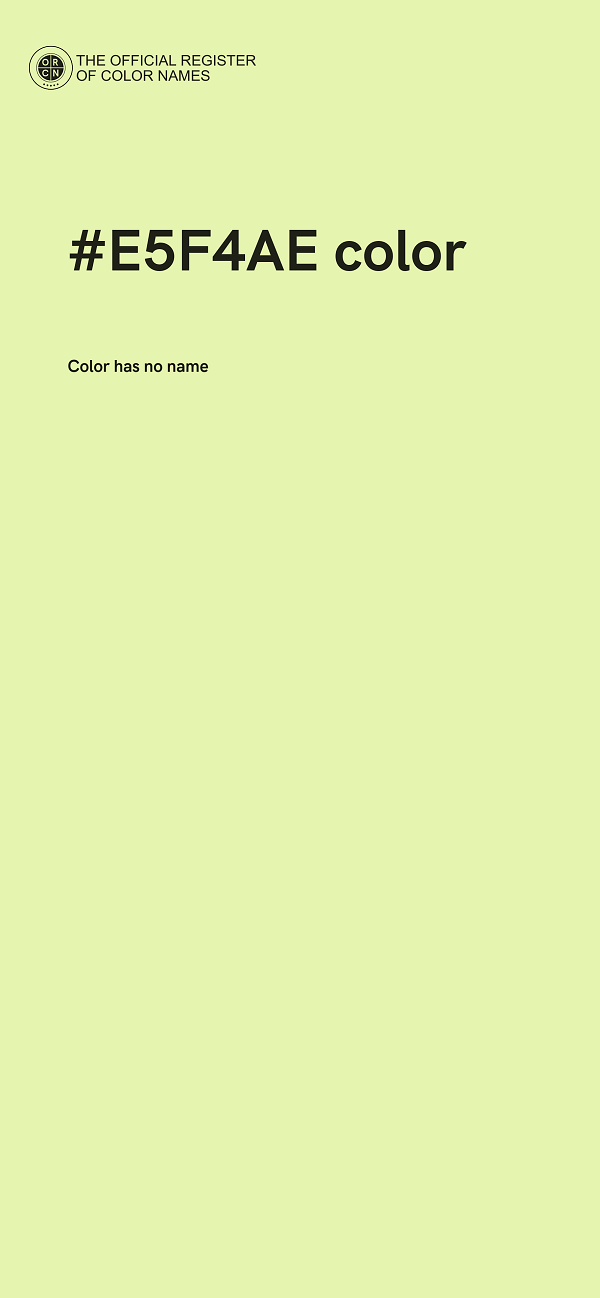 #E5F4AE color image