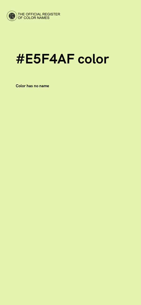 #E5F4AF color image