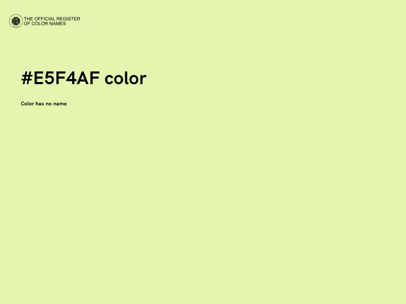#E5F4AF color image