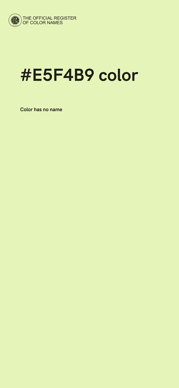 #E5F4B9 color image