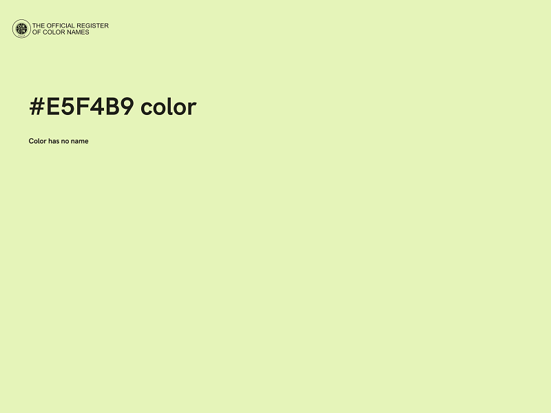 #E5F4B9 color image