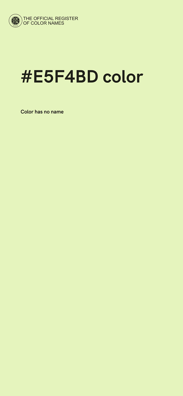 #E5F4BD color image