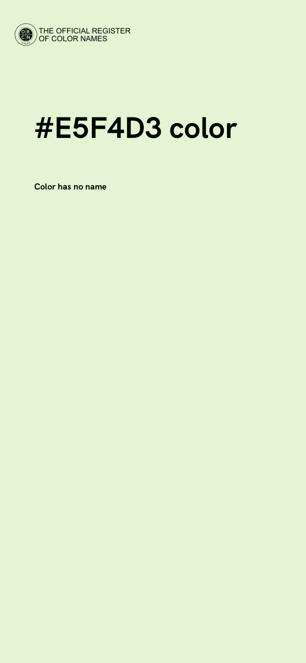 #E5F4D3 color image