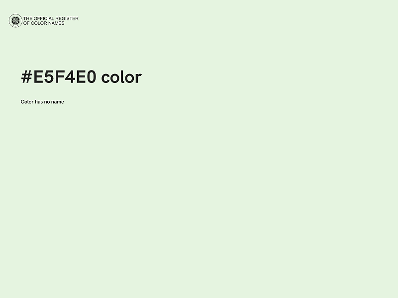 #E5F4E0 color image