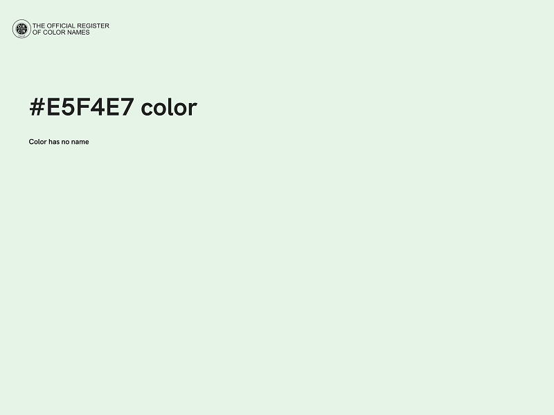 #E5F4E7 color image