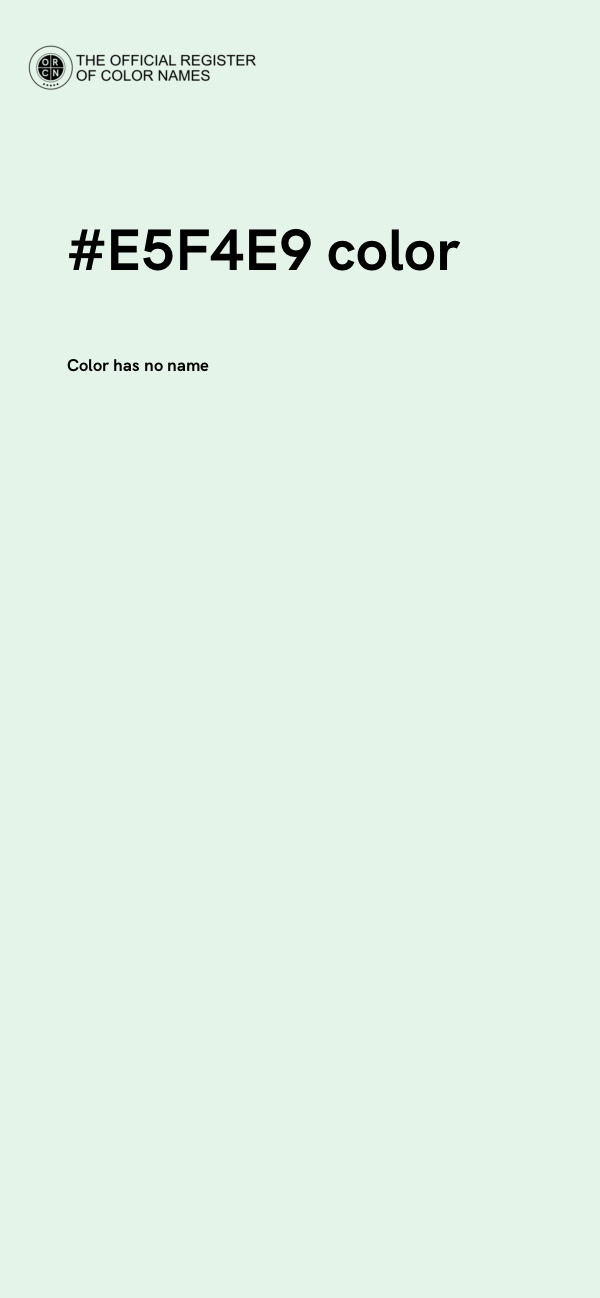 #E5F4E9 color image