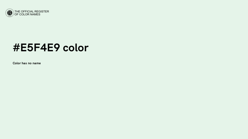 #E5F4E9 color image