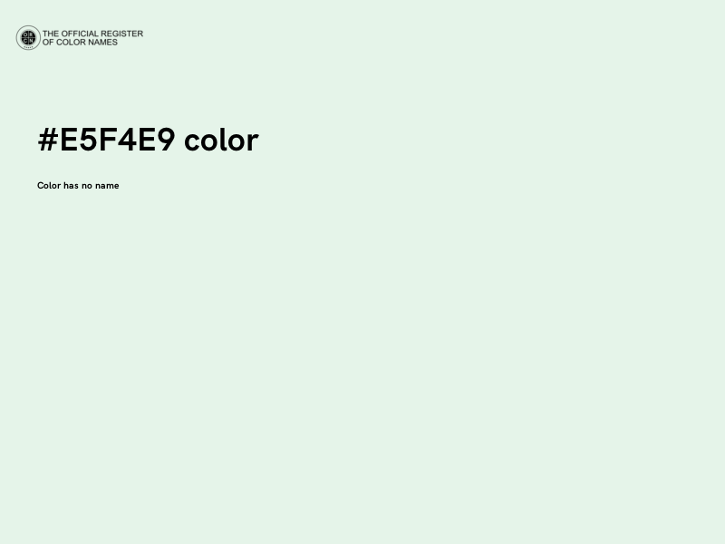 #E5F4E9 color image