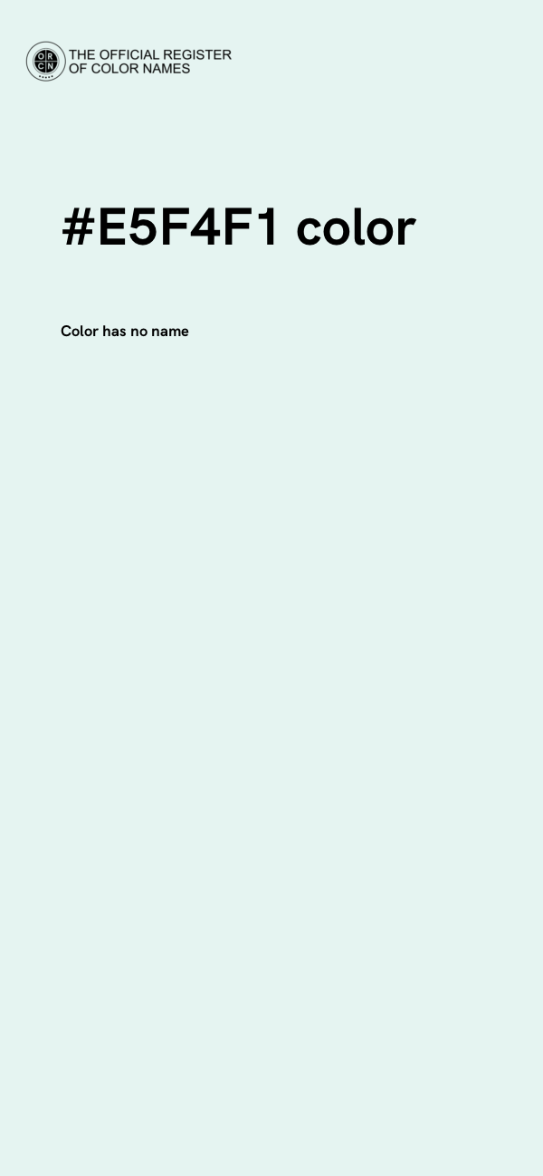 #E5F4F1 color image
