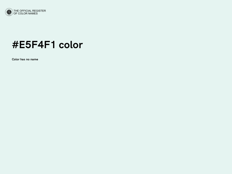 #E5F4F1 color image