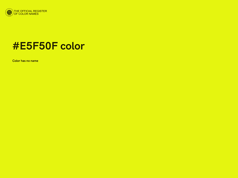 #E5F50F color image