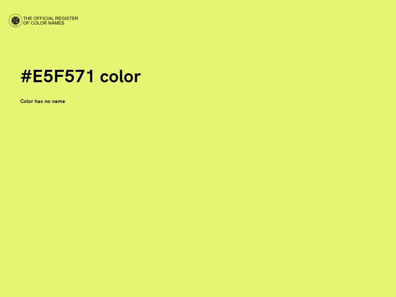 #E5F571 color image