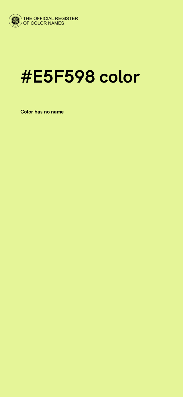 #E5F598 color image