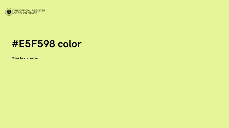#E5F598 color image