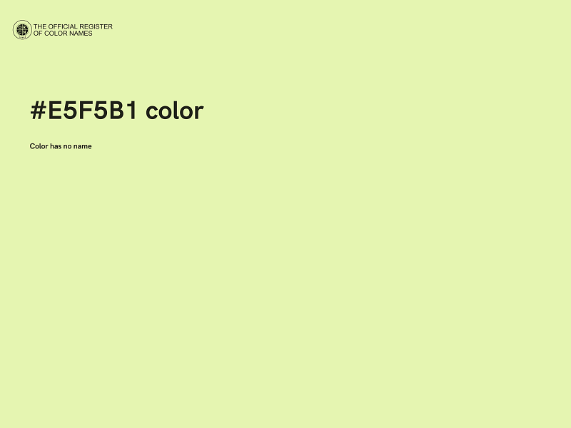 #E5F5B1 color image