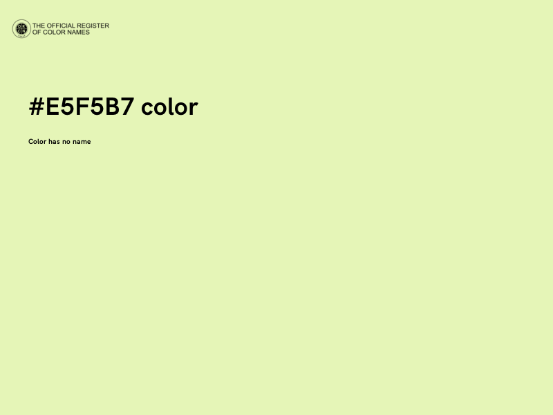 #E5F5B7 color image