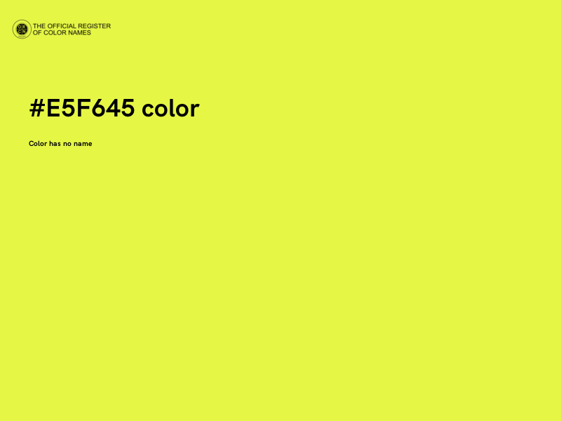 #E5F645 color image