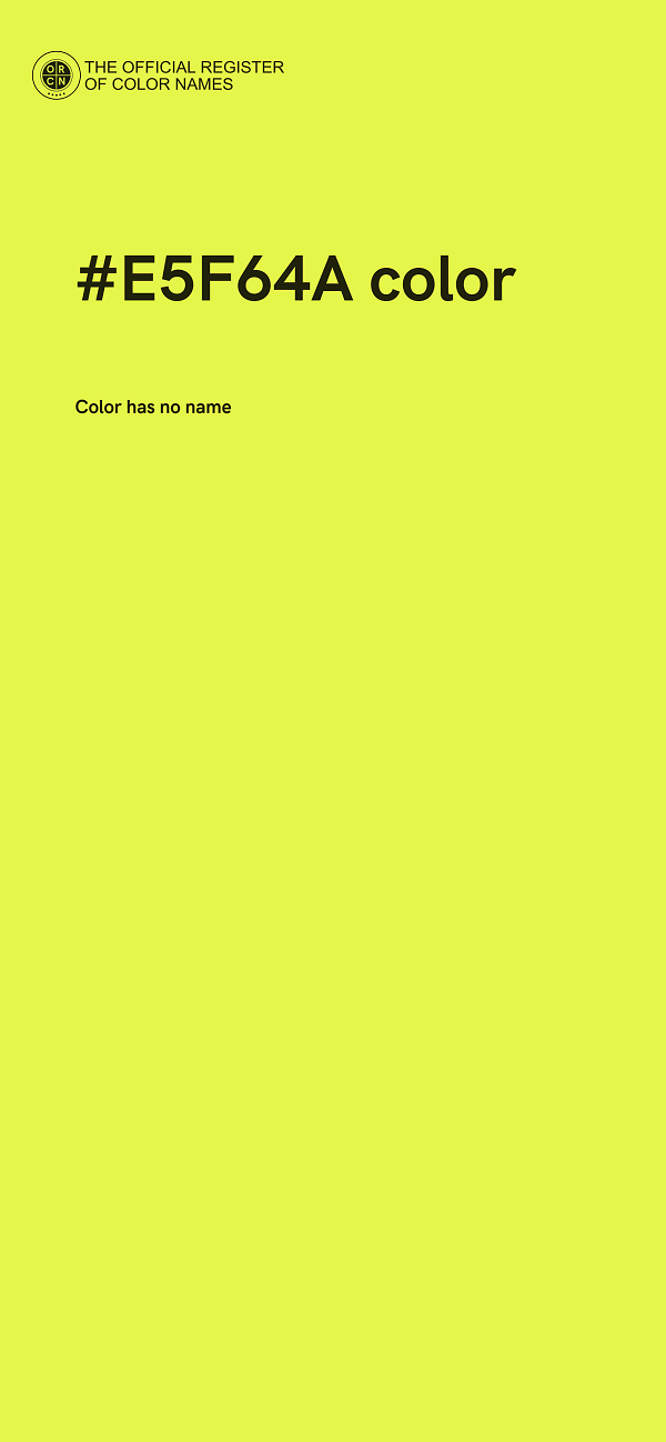 #E5F64A color image