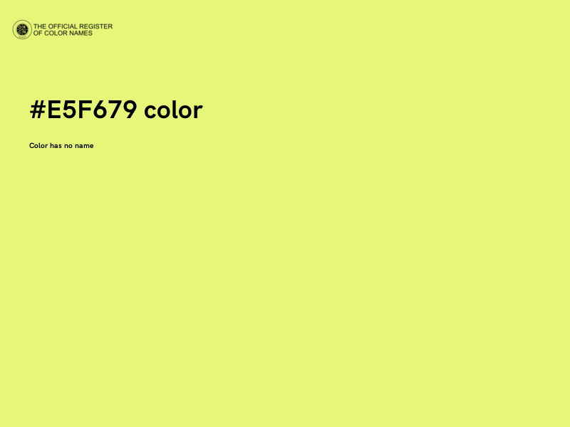 #E5F679 color image