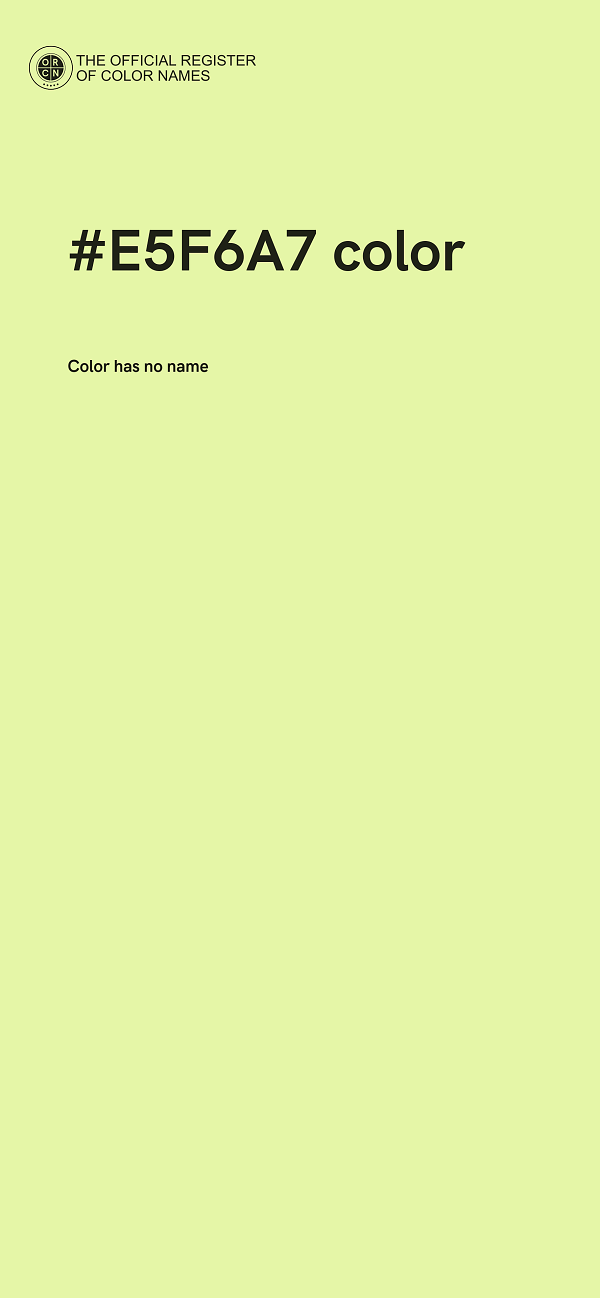 #E5F6A7 color image
