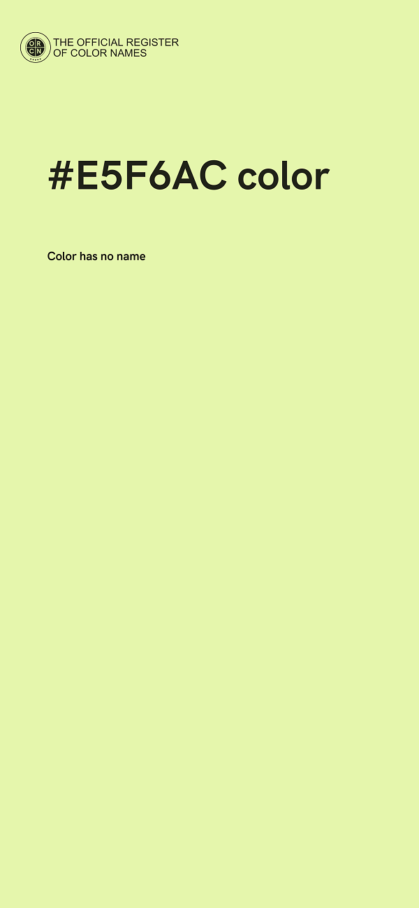#E5F6AC color image