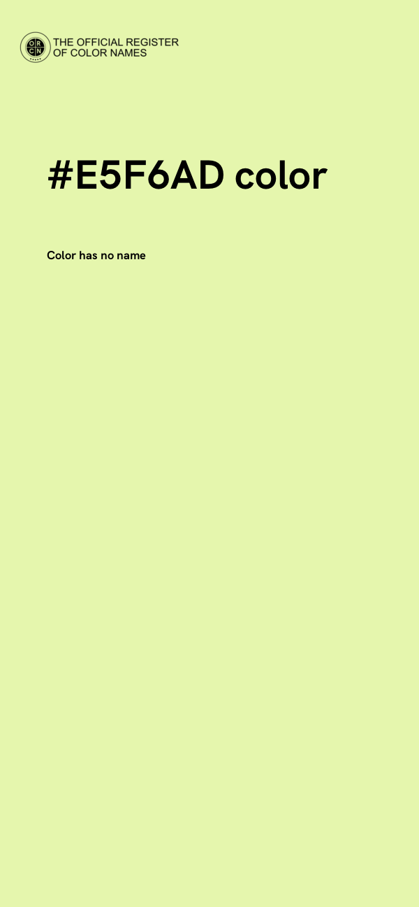 #E5F6AD color image