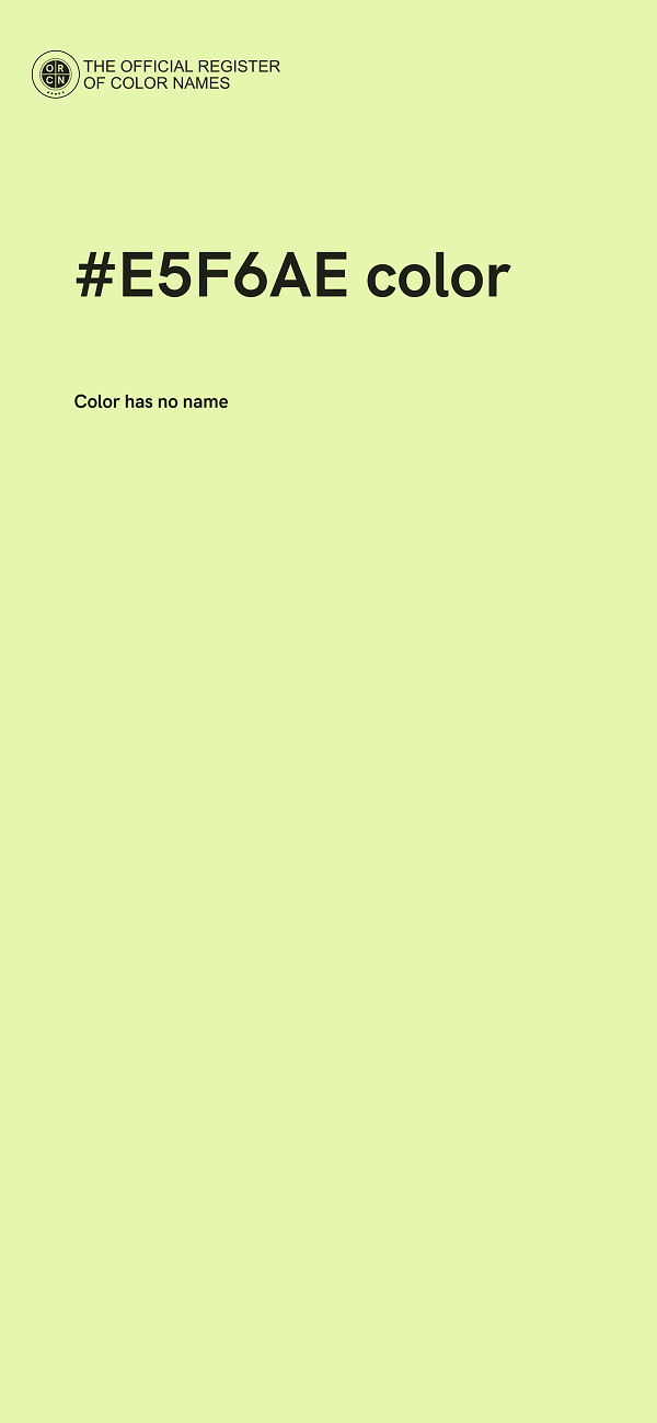 #E5F6AE color image