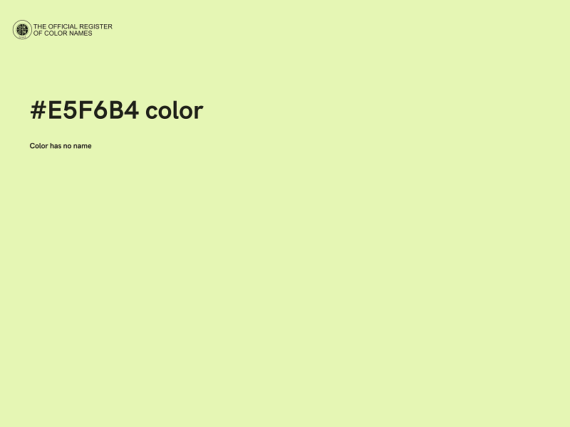 #E5F6B4 color image