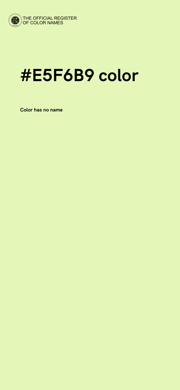 #E5F6B9 color image